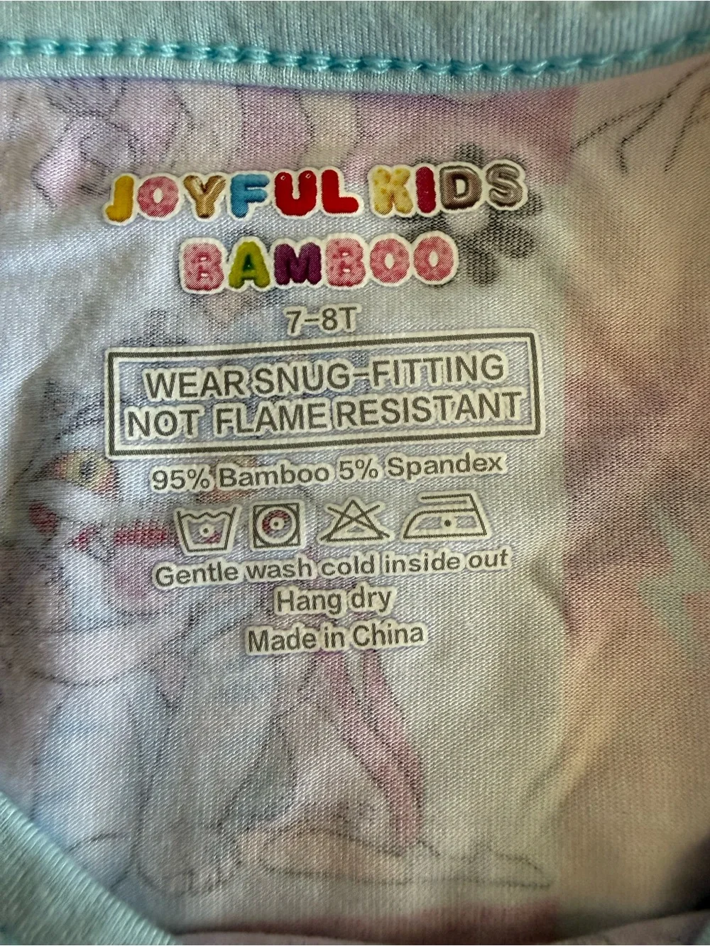 Joyful Kids Bamboo K-Pop Demon Hunters Pajamas Blue Size 7-8T NWOT
